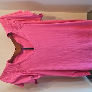 Lane Bryant Vibrant Pink Knit Pullover